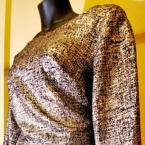 Black with splash of gold dress